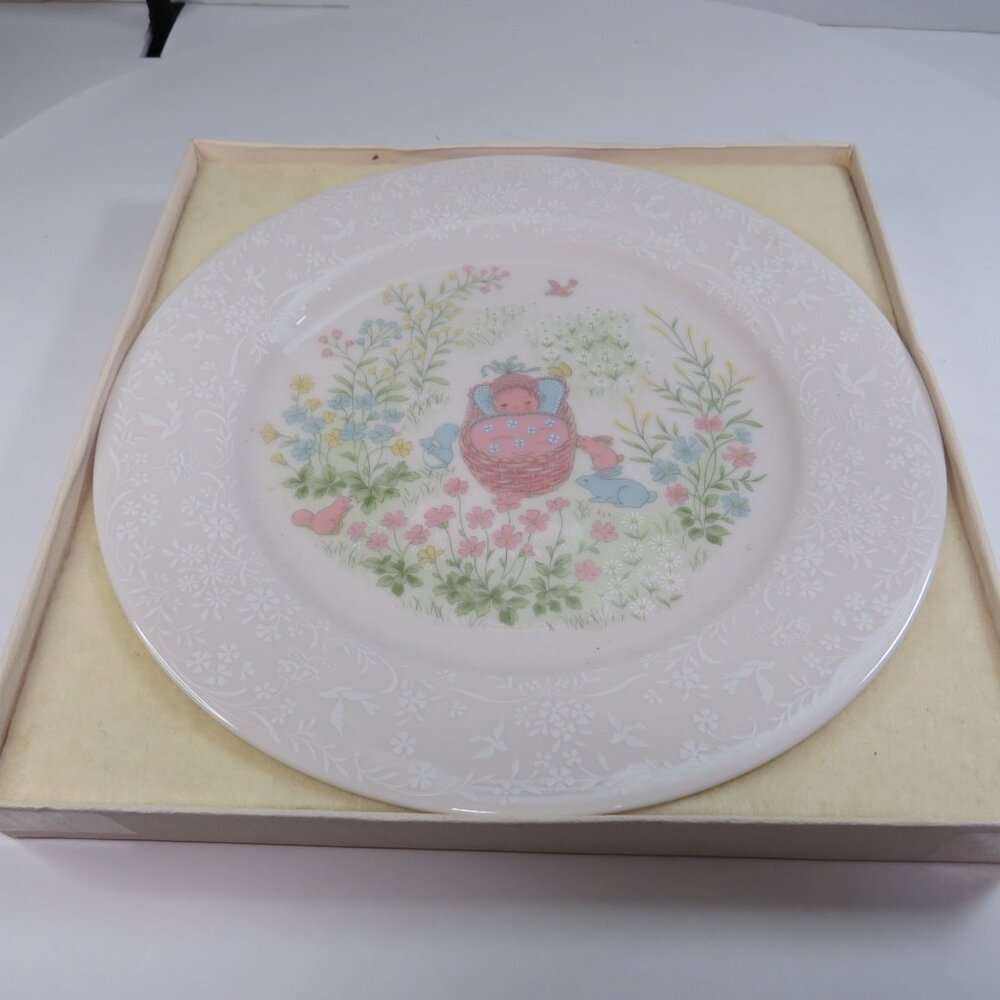 Noritake "Keep Forever" Christening Plate 60s Bone China